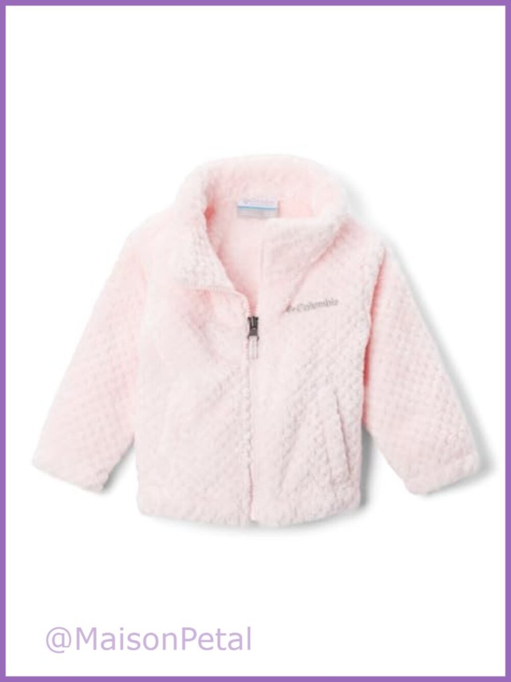 Youth Girls Sherpa Fleece Full Zip Jacket Plush High Collar Warm